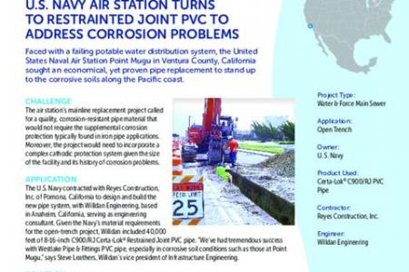 U.S. Navy Air Station Turns to Restrained Joint PVC to Address Corrosion Problems